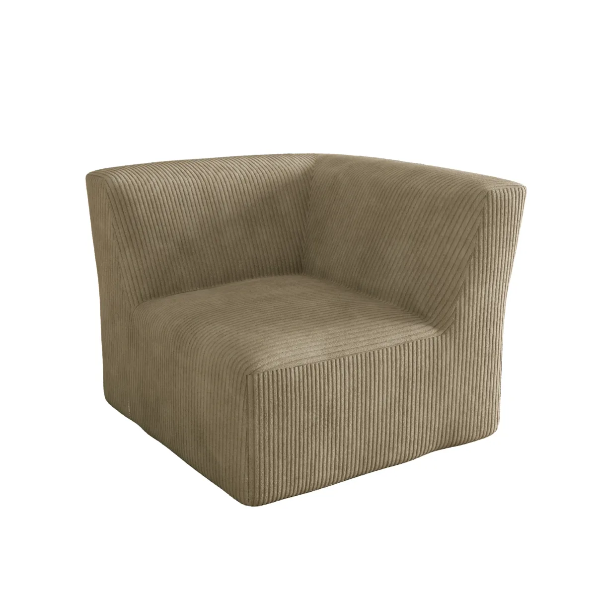Camelle Corduroy Upholstered Corner Chair - Image 4