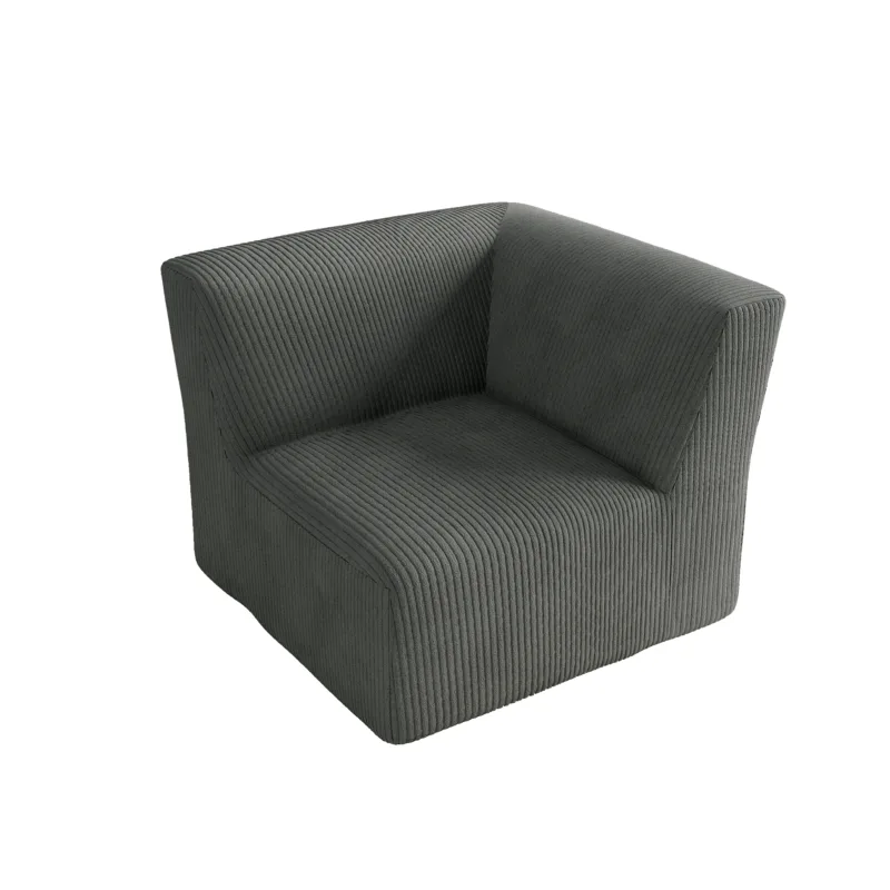 Camelle Corduroy Upholstered Corner Chair - Image 5