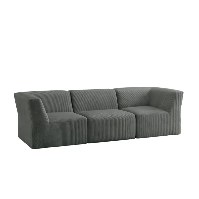 3 - Piece Corduroy Sectional - Image 3