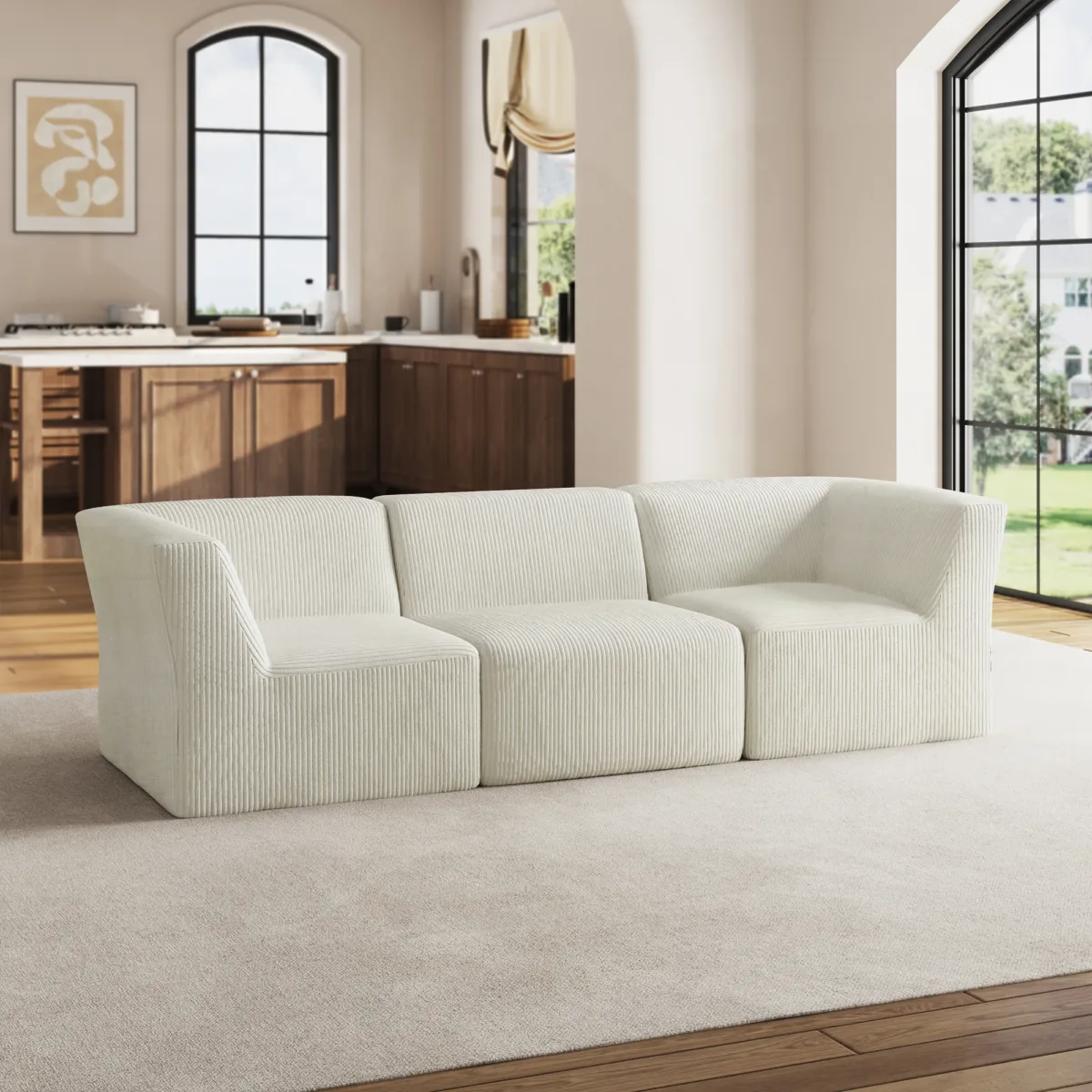 3 - Piece Corduroy Sectional - Image 8