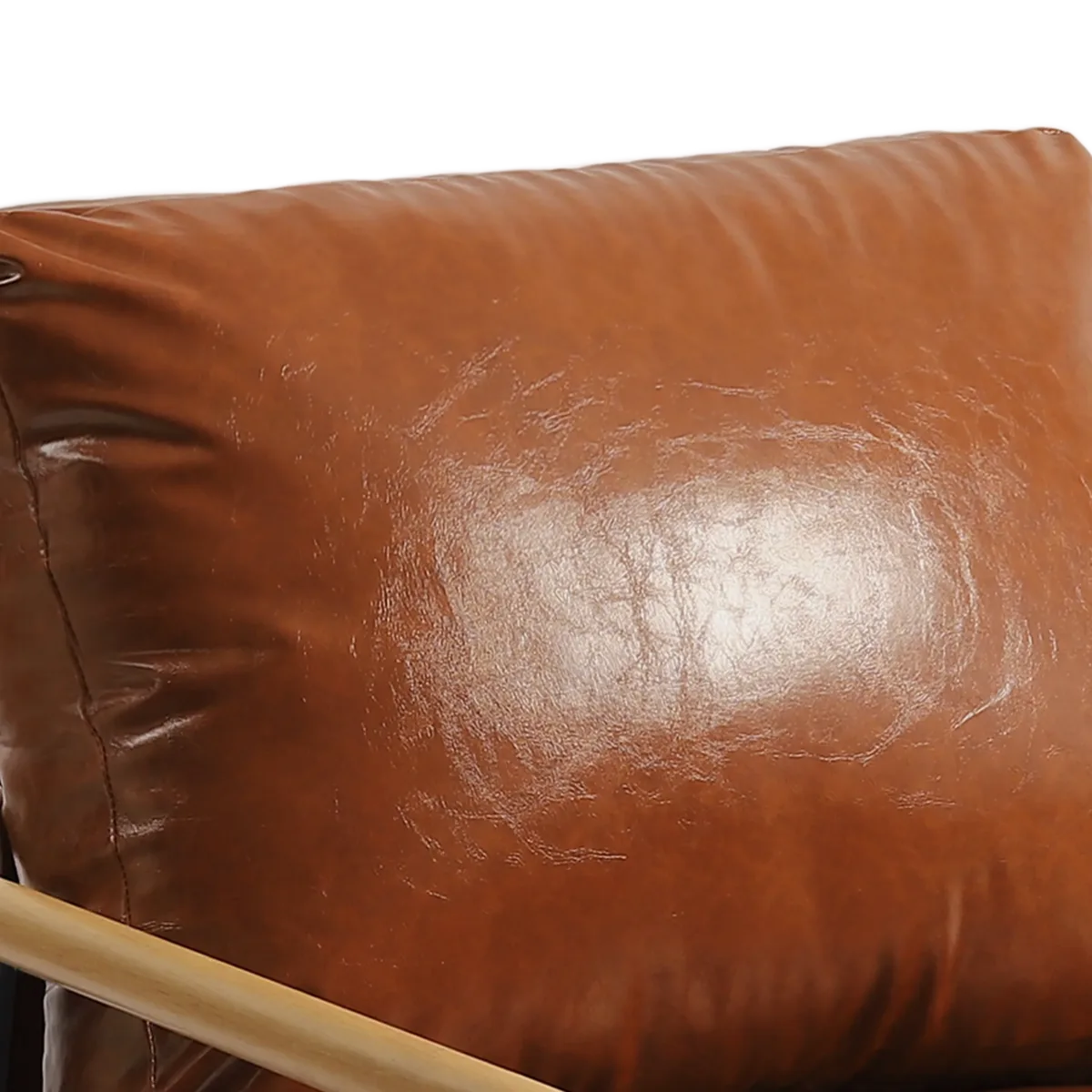 Dajauna Midcentury Modern Upholstered Metal Frame Arm Accent Chair - Image 11