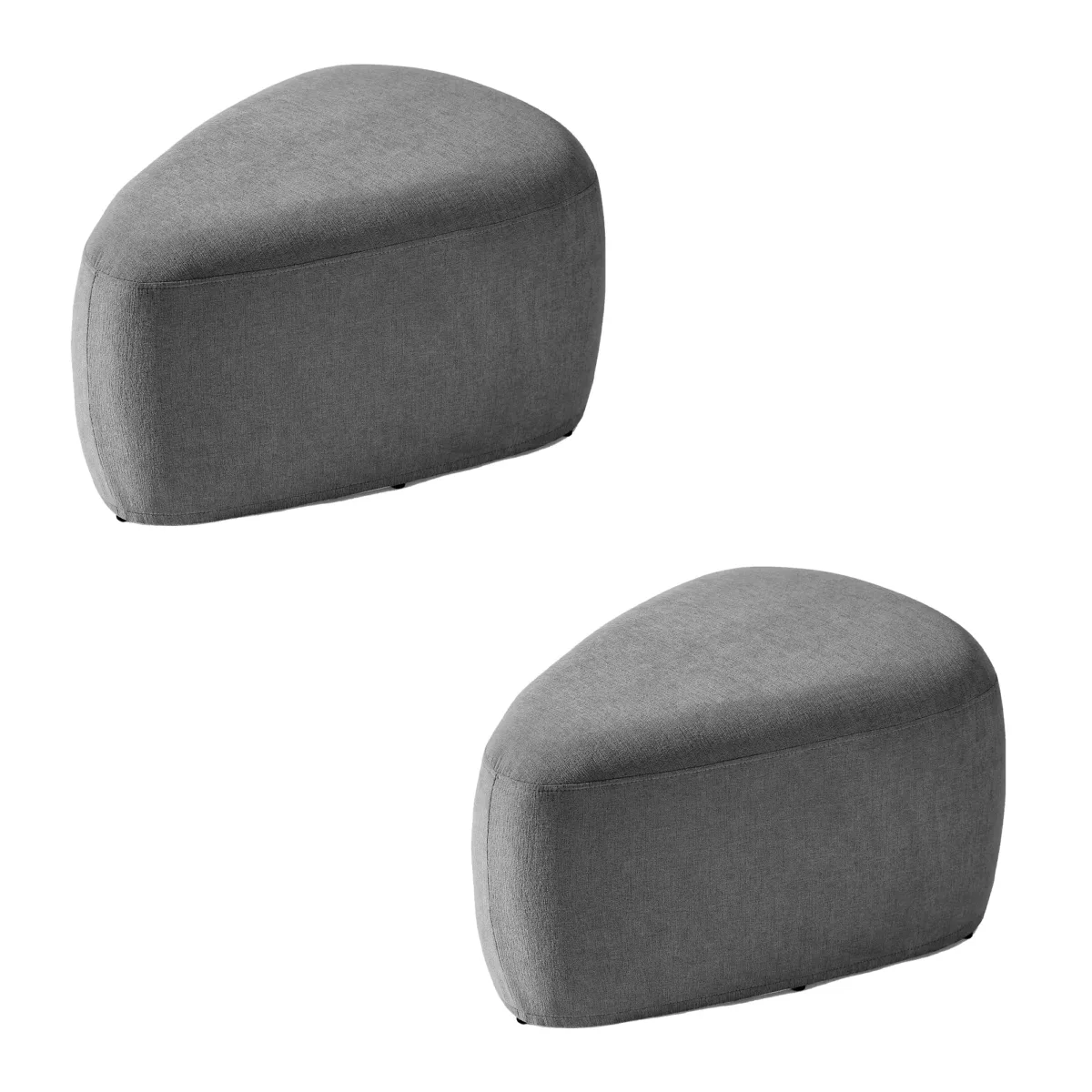 Adna Triangular Upholstered Ottoman (Set of 2) - Image 2