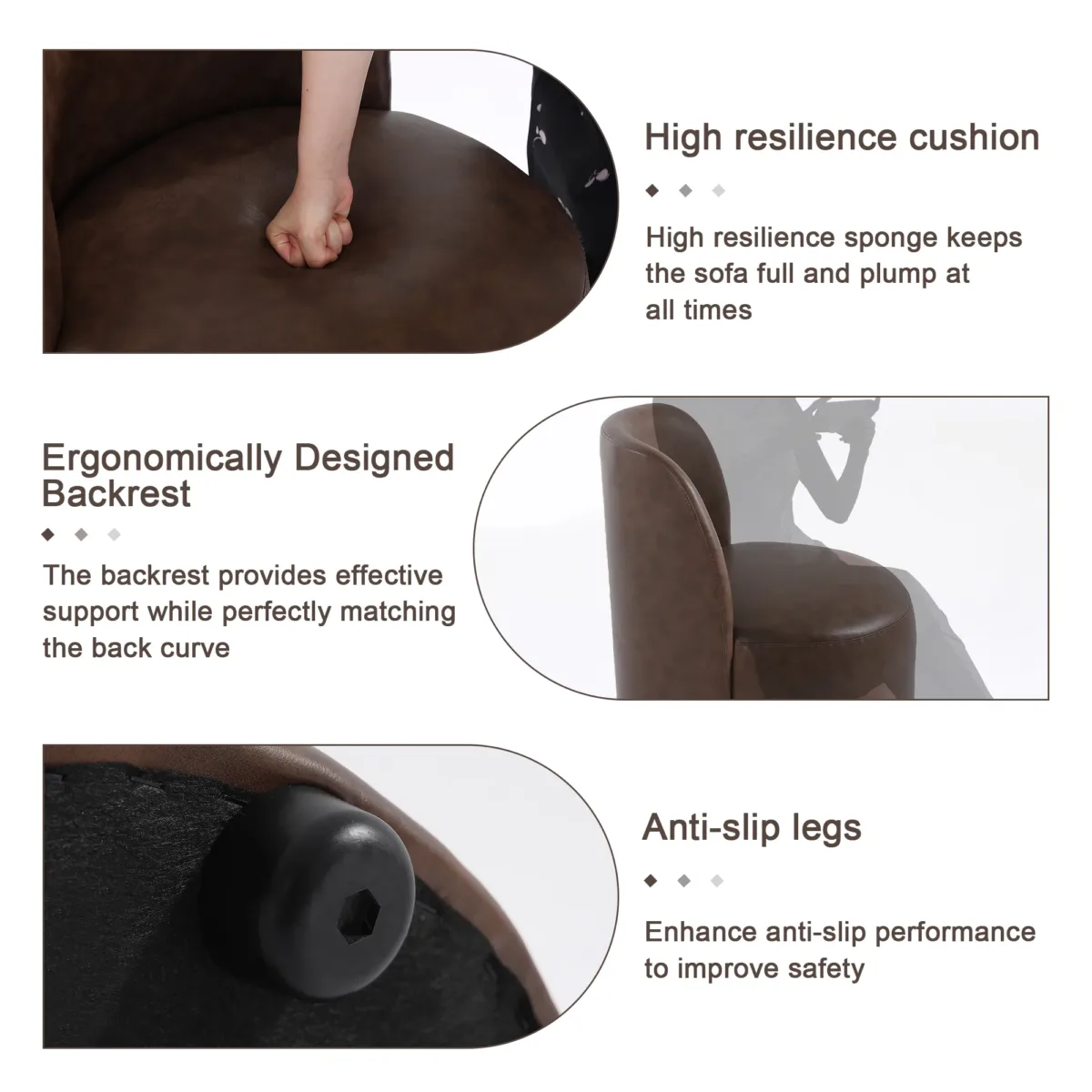 Minimalist Designed Barrel Dining Chair - Image 10