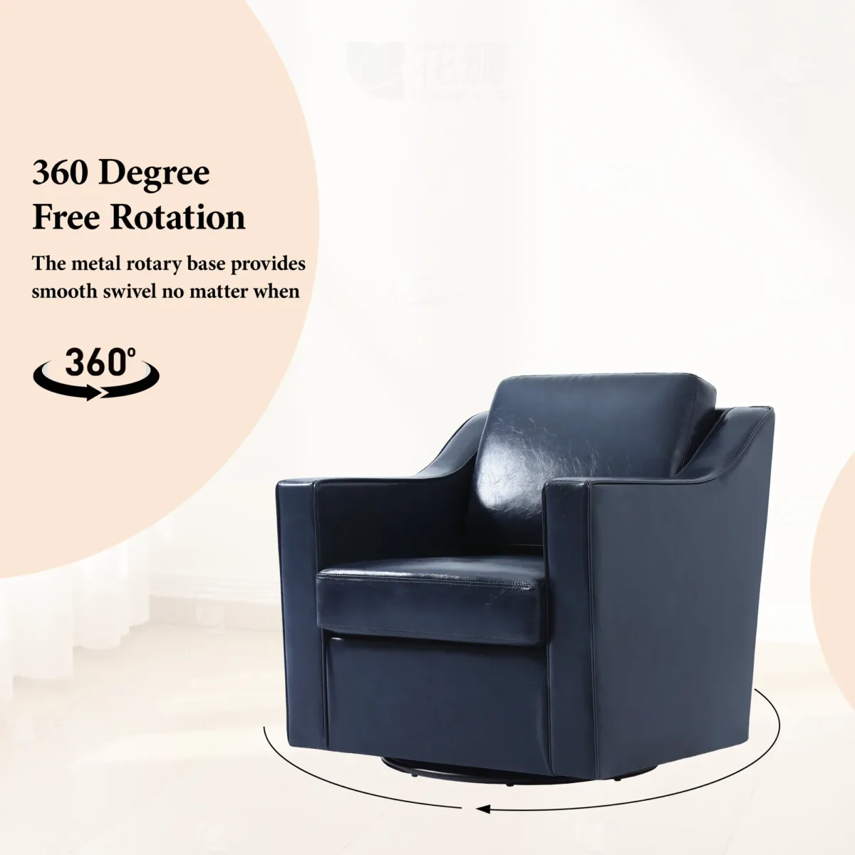 Upholstered Swivel Armchair - Image 9