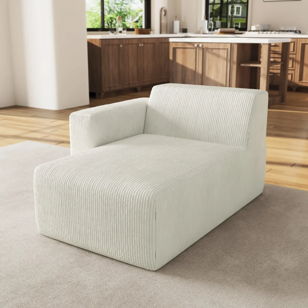 Camelle Right Arm Facing Corduroy Chaise Lounge - Image 8
