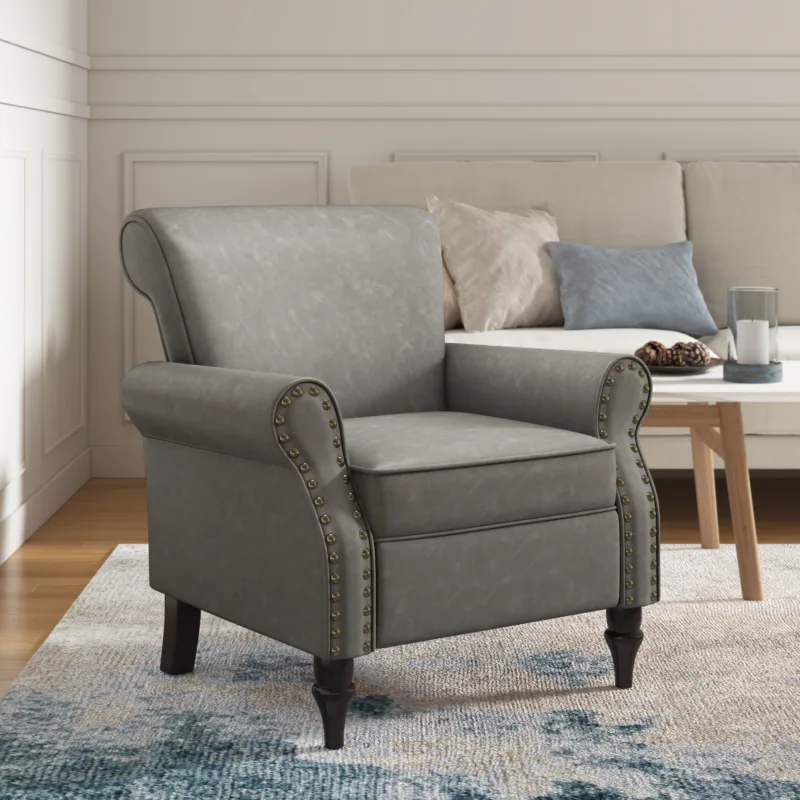 Aveloy French Country Rolled Arms Accent Chair - Image 7