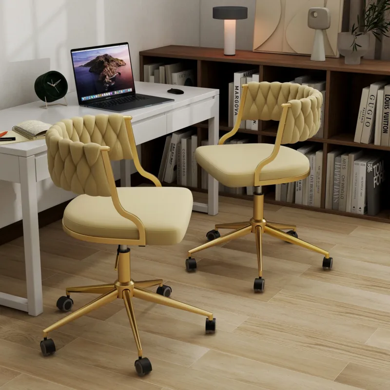 Elevate your work-from-home setup with Dreamsidea's Office Furniture, like these chic tufted velvet desk chairs.