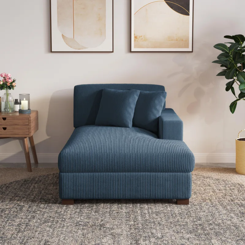 Phydra Modular Corduroy Lounge Chaise - Image 9