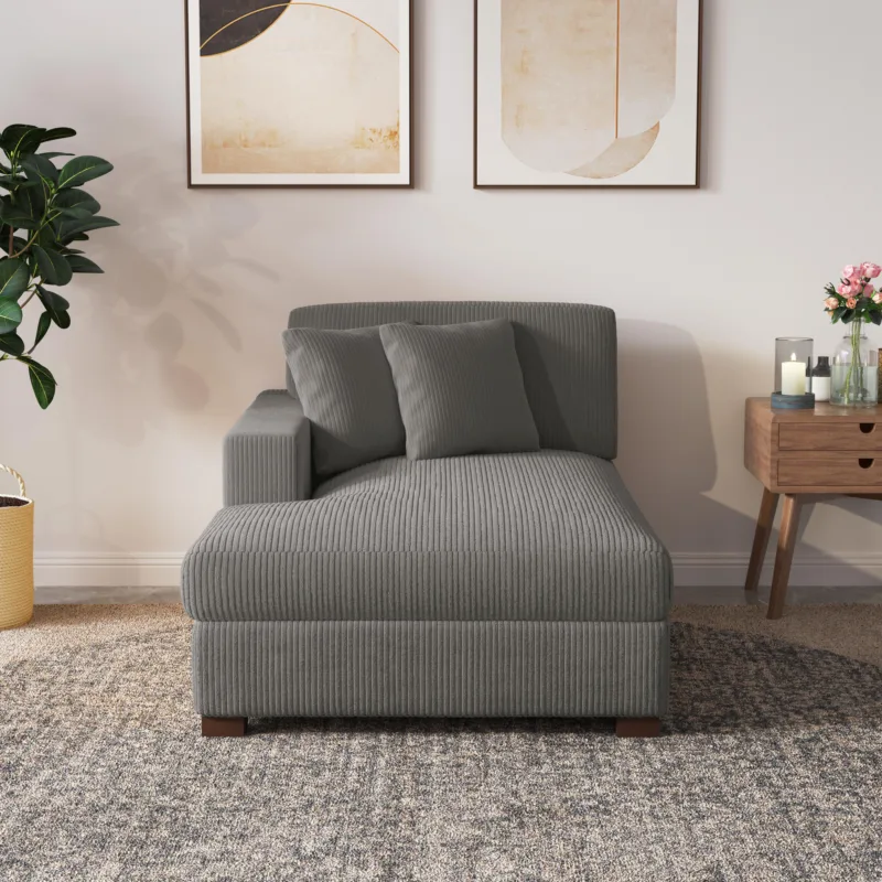 Phydra Modular Corduroy Lounge Chaise - Image 6