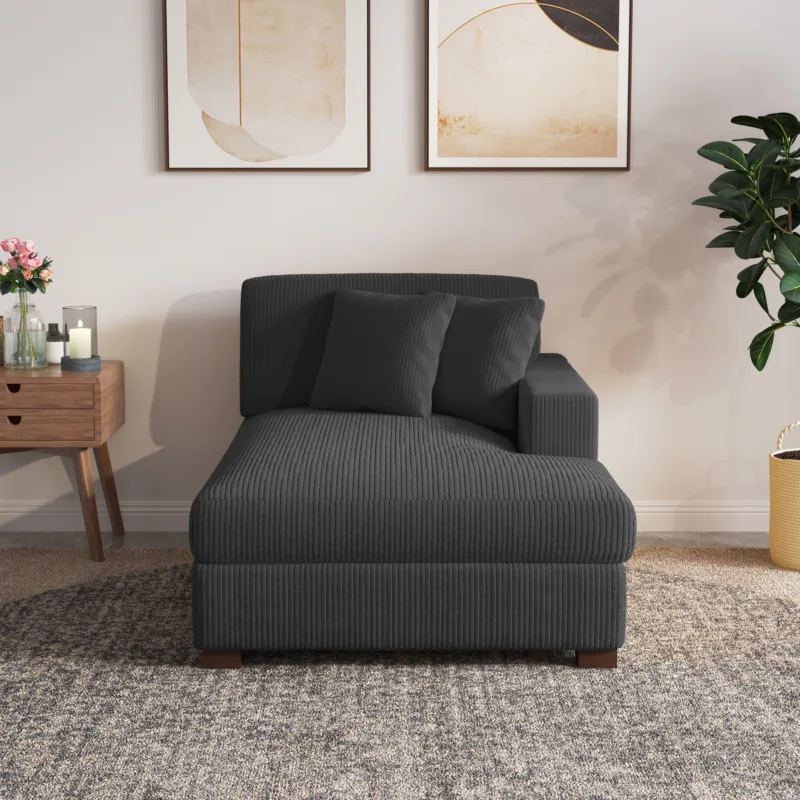 Phydra Modular Corduroy Lounge Chaise - Image 14