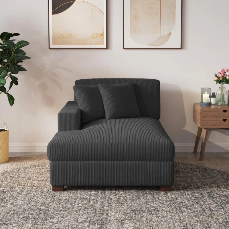 Phydra Modular Corduroy Lounge Chaise - Image 5