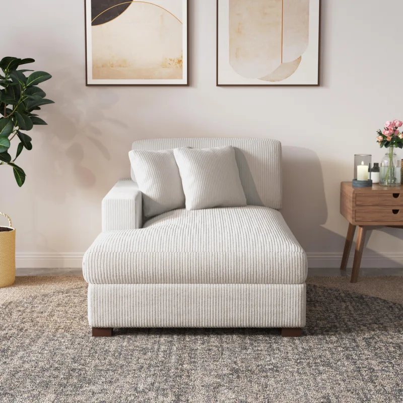 Phydra Modular Corduroy Lounge Chaise - Image 12