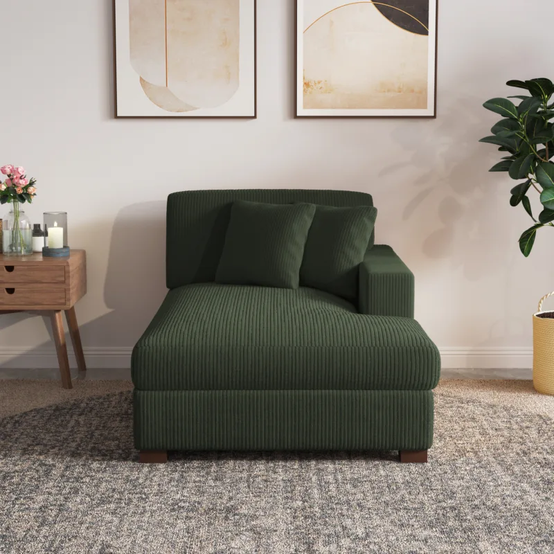 Phydra Modular Corduroy Lounge Chaise - Image 11