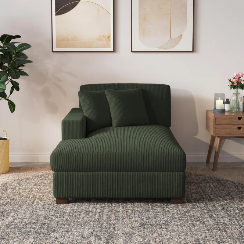 Phydra Modular Corduroy Lounge Chaise - Image 4