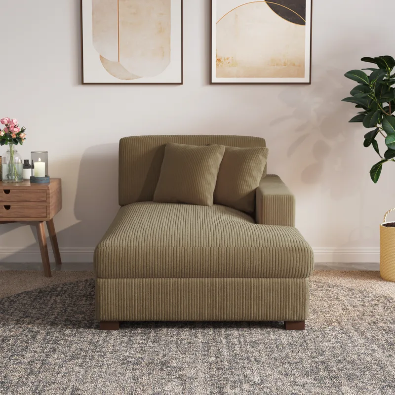 Phydra Modular Corduroy Lounge Chaise - Image 13