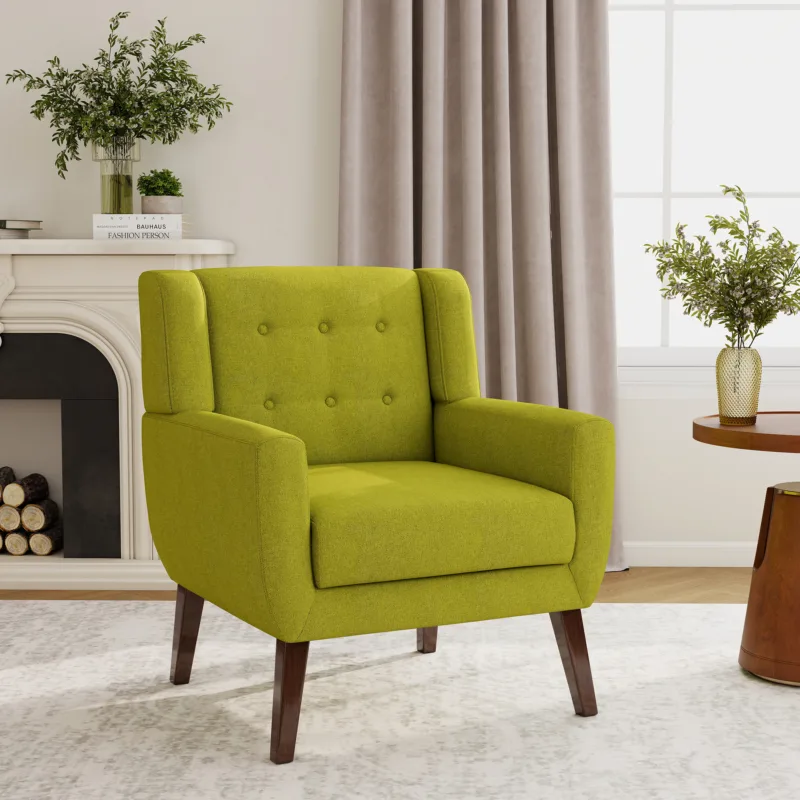 Orsona Button Tufted Fabric Accent Chair - Image 2