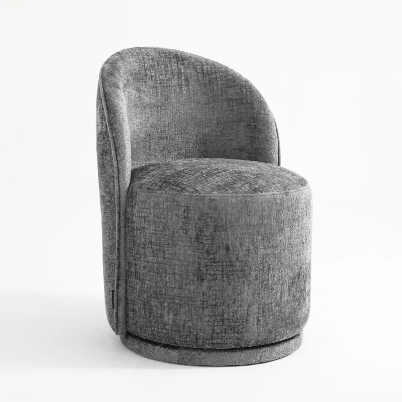 Talinne Modern Fully Assembled Swivel Barrel Dining Chair - Image 13