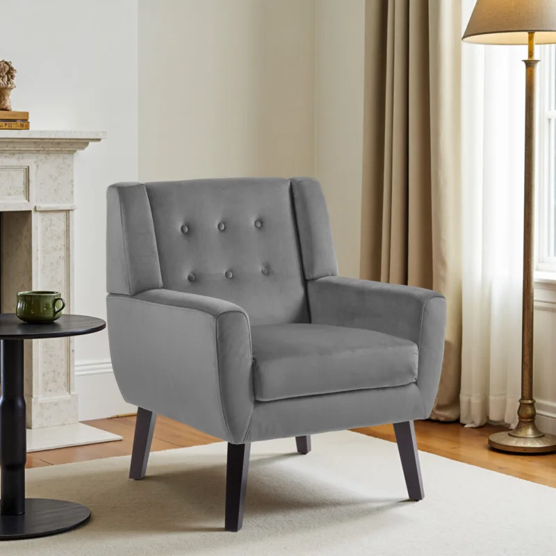 Orsona Button Tufted Fabric Accent Chair - Image 13