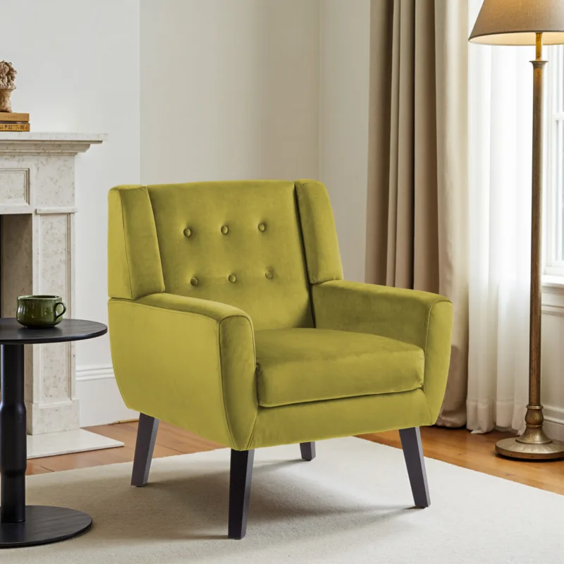 Orsona Button Tufted Fabric Accent Chair - Image 7