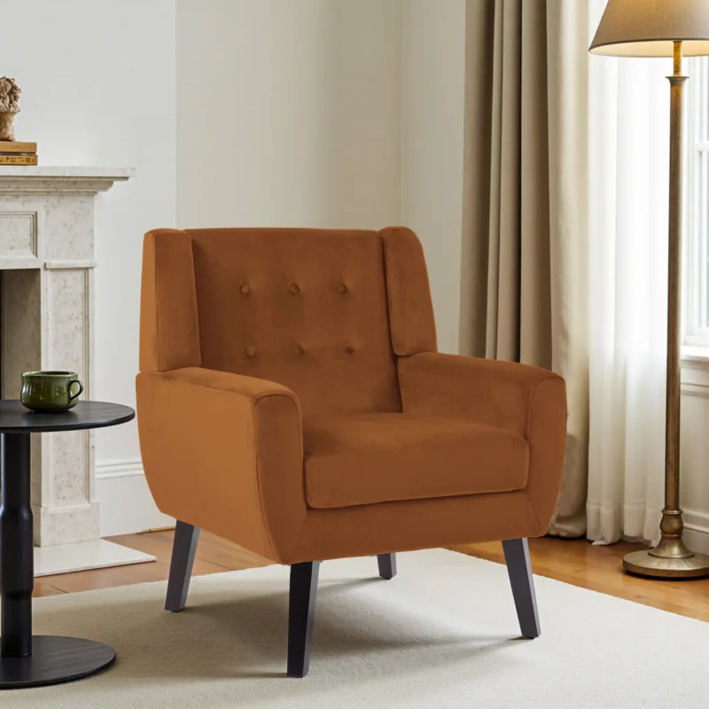 Orsona Button Tufted Fabric Accent Chair - Image 8