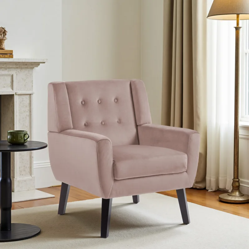 Orsona Button Tufted Fabric Accent Chair - Image 12