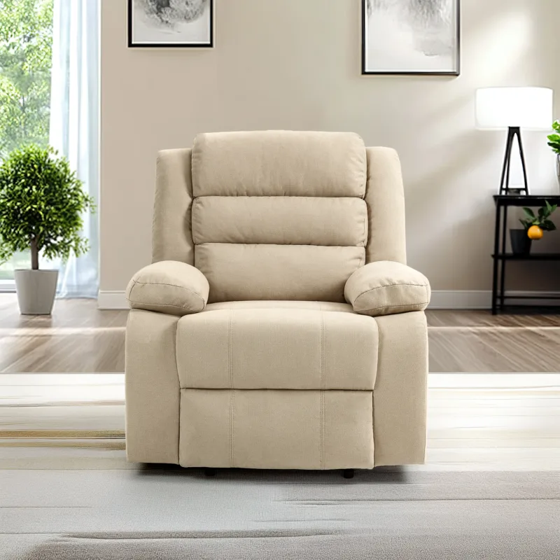Faelor Modern Overstuffed Fabric Recliner - Image 2