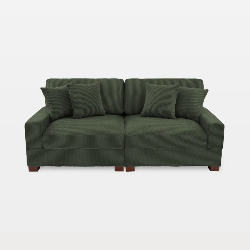 Phydra 81.9" Modular Corduroy Sofa with Pillows