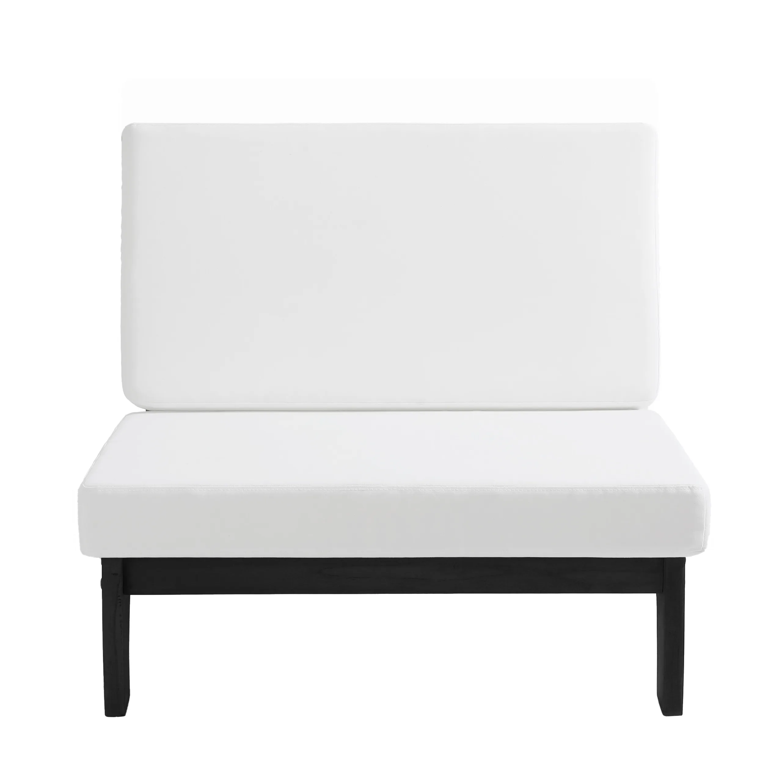1 HD-GMI Benisor Modern Teak Outdoor Armless Loveseat - Image 1