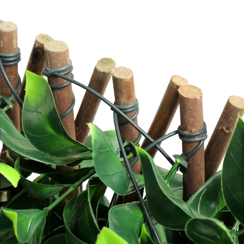 Gisera 50" H x 32" W Expandable Artificial Hedge Gardenia Fence - Image 10