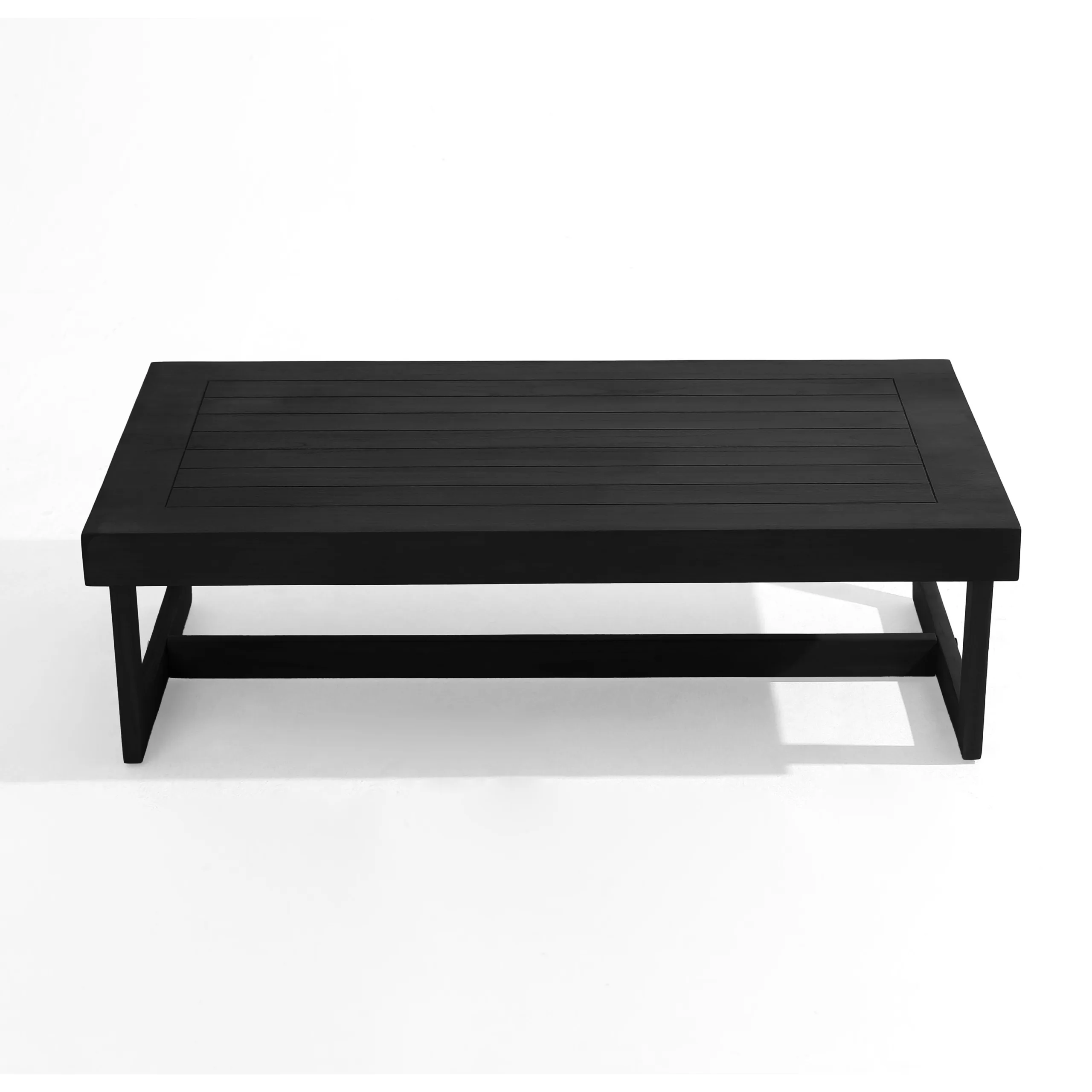 TD (1) Benisor Teak Wooden Outdoor Rectangular Coffee Table - Image 1