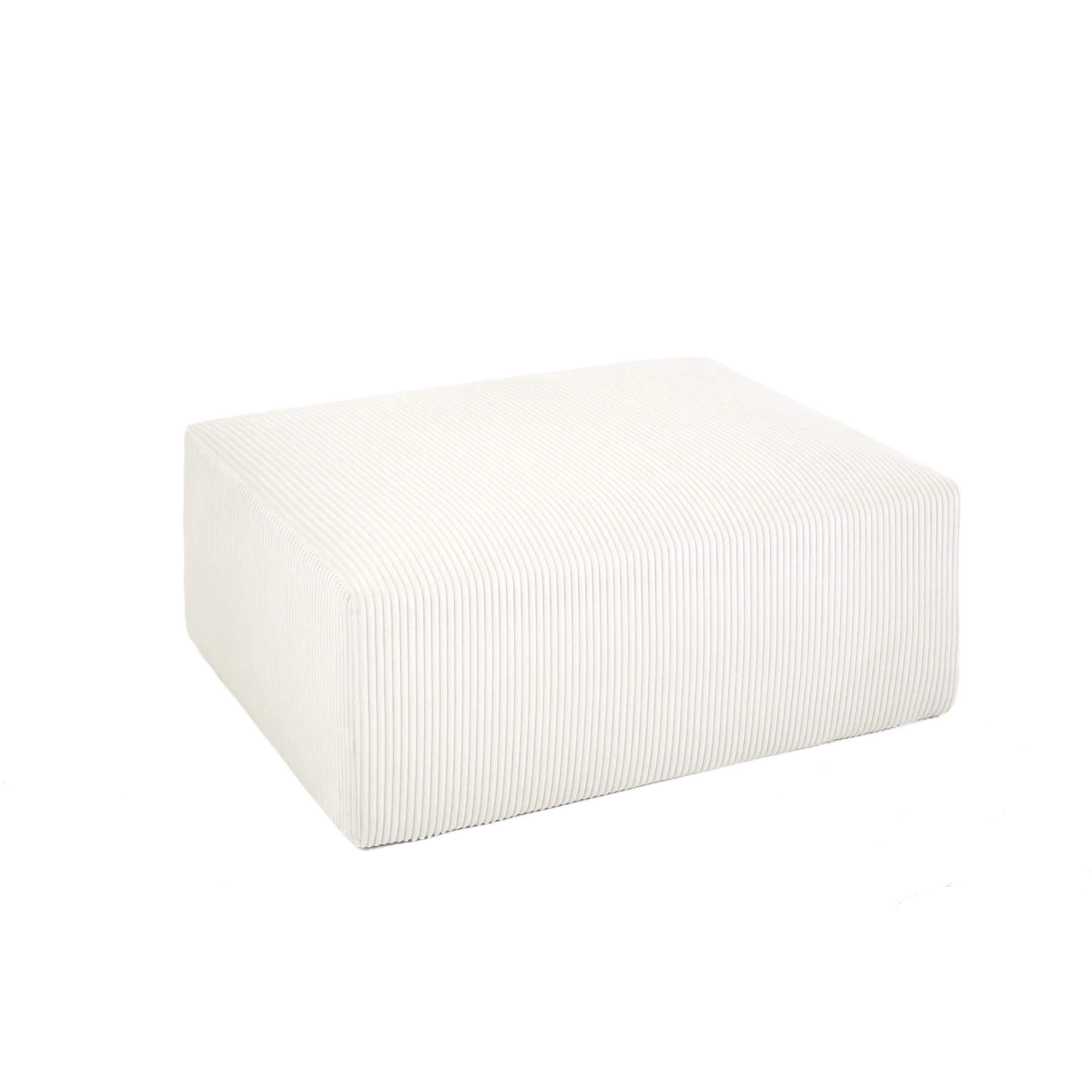 beige (43) Reloom Rectangular Corduroy Upholstered Ottoman - Image 1