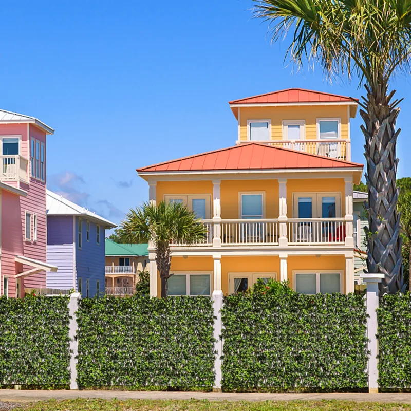 Gisera 50" H x 32" W Expandable Artificial Hedge Gardenia Fence - Image 2