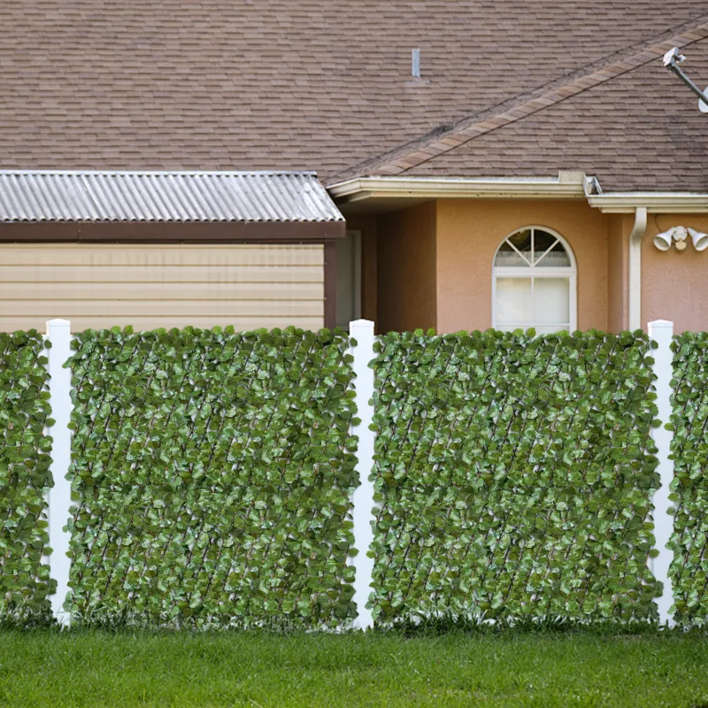 Evaren 50" H x 32" W Expandable Artificial Hedge Ivy Fence - Image 4