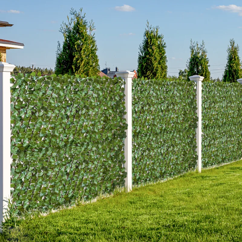 Evaren 50" H x 32" W Expandable Artificial Hedge Ivy Fence - Image 5