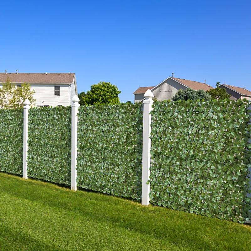 Evaren 50" H x 32" W Expandable Artificial Hedge Ivy Fence - Image 6