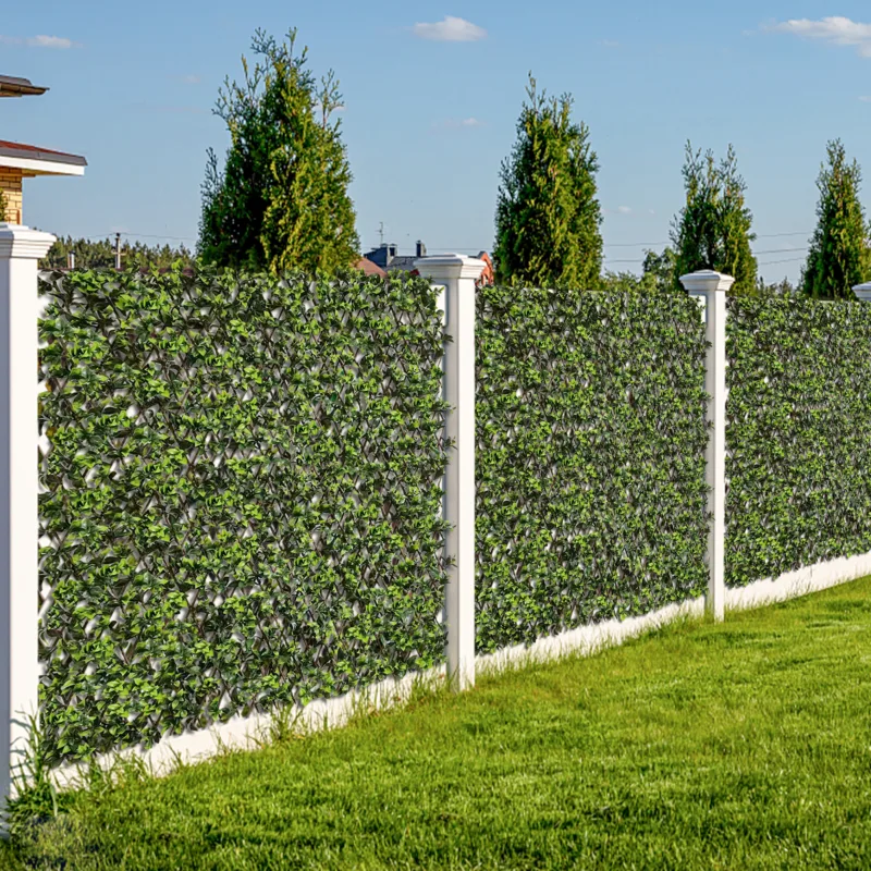 Gisera 50" H x 32" W Expandable Artificial Hedge Gardenia Fence - Image 6
