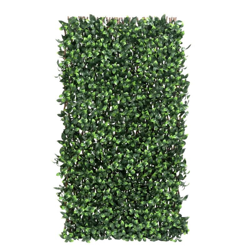 Gisera 50" H x 32" W Expandable Artificial Hedge Gardenia Fence - Image 8