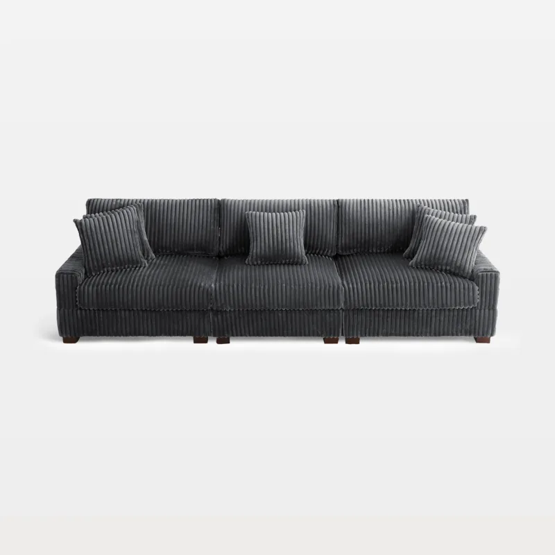 Phydra 3-Seat Low Profile Upholstered Modular Sectional Sofa