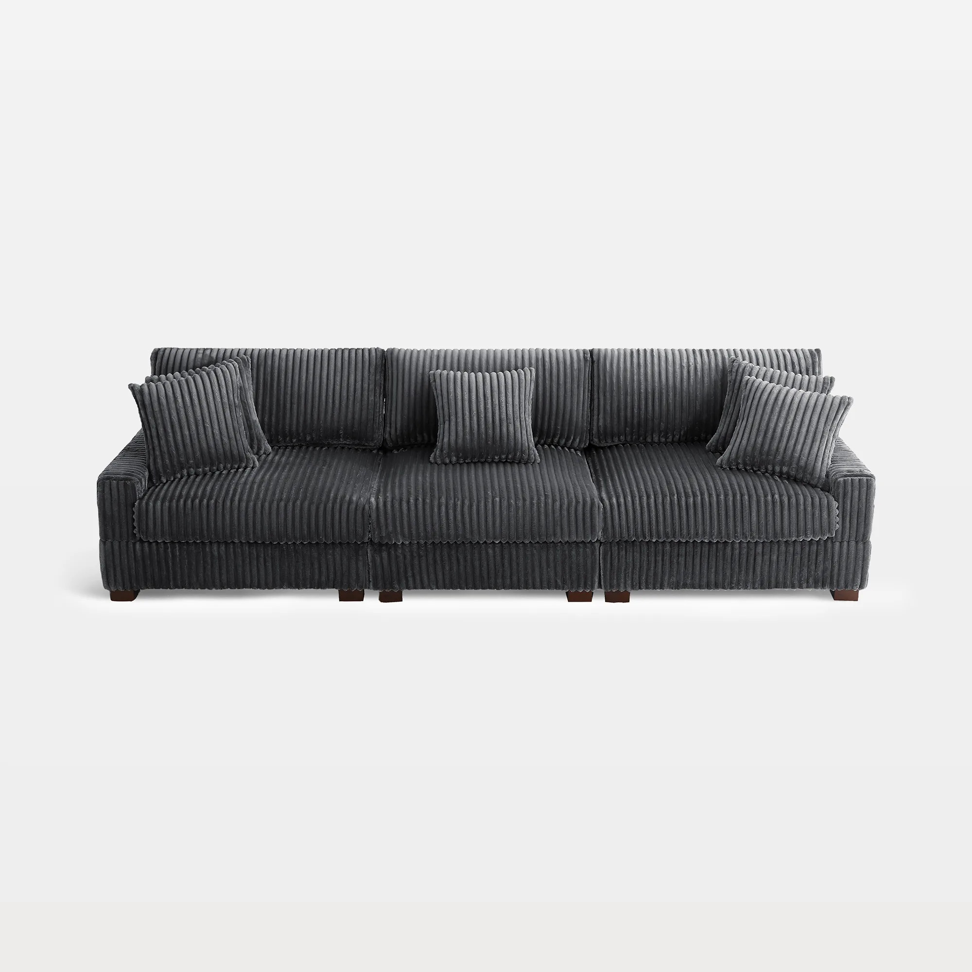 cs0007-main-2ac-armless Phydra 3-Seat Low Profile Upholstered Modular Sectional Sofa - Image 1