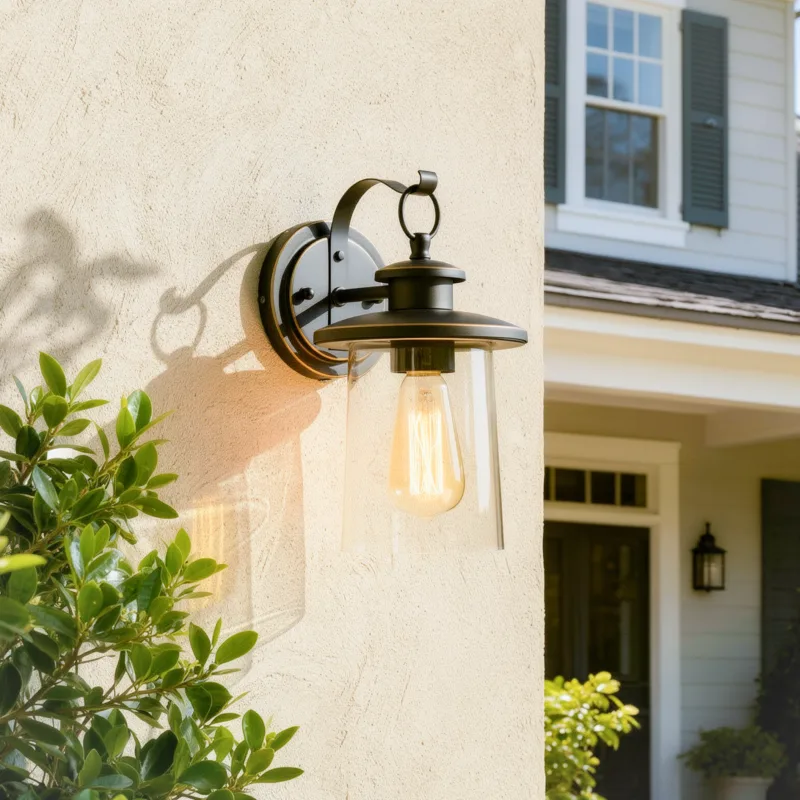 Oil Rubbed Bronze 12" H Outdoor Wall Lantern - Image 2