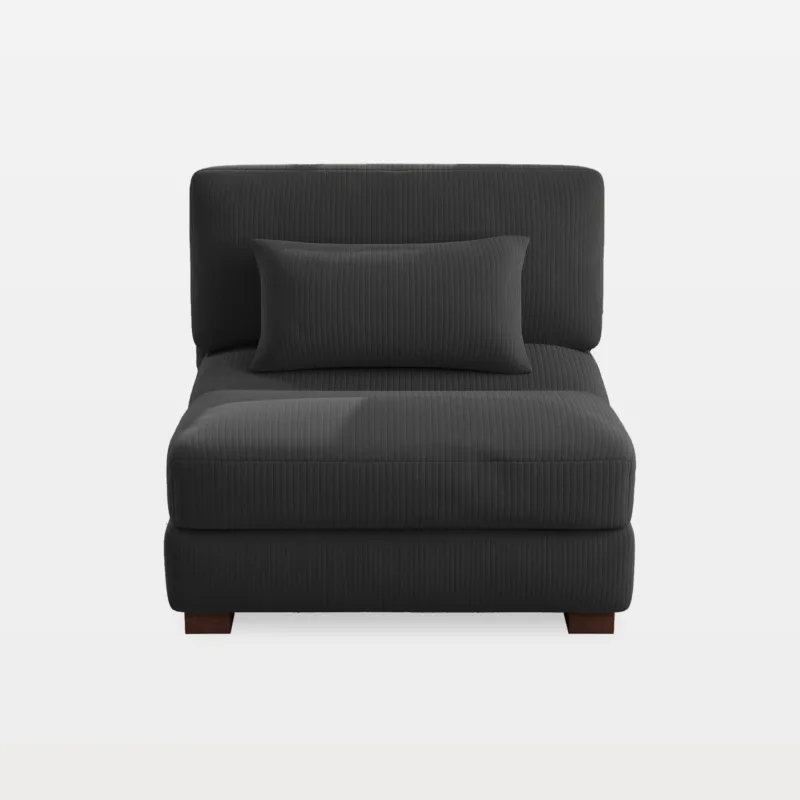 Auralyn Corduroy Upholstered Modular Armless Chair