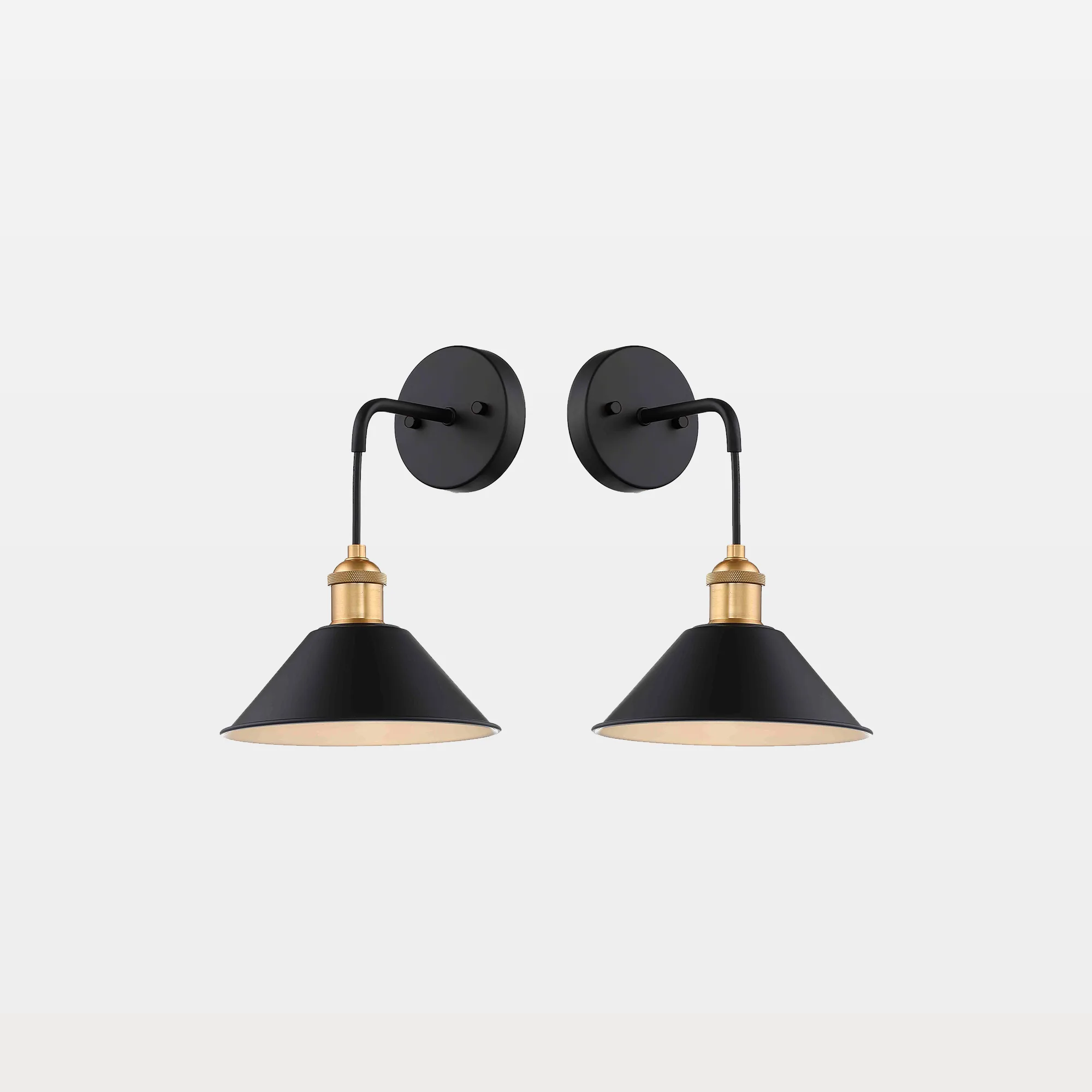 41907RGB-MAIN Gretta Mid-Century Modern Cone Wall Sconces Set of 2 - Image 1