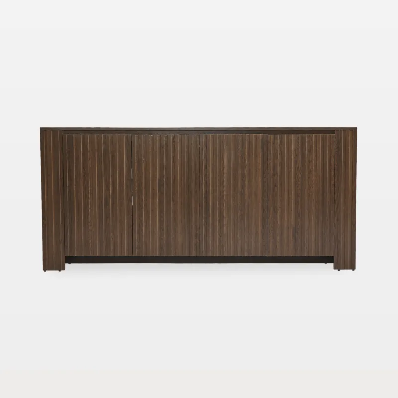 Merron 68.5" Four-Door Sideboard Accent Cabinet with Wood Legs