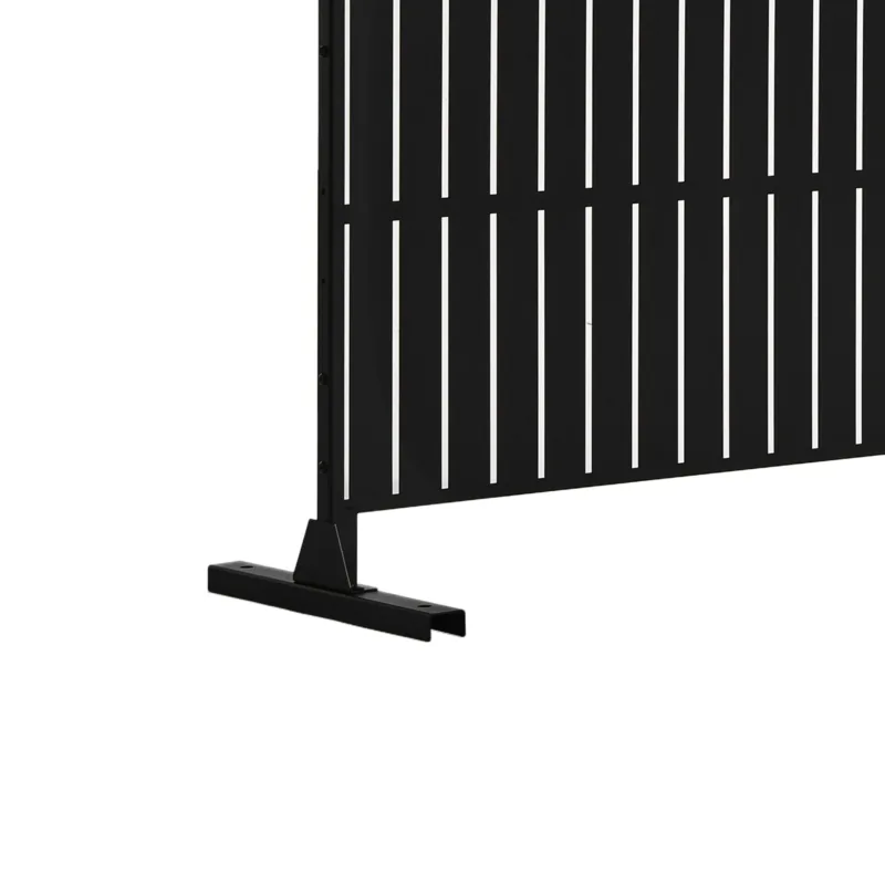 Brenek 6 ft H x 4 ft W Slatted Galvanized Steel Outdoor Privacy Screen - Image 6