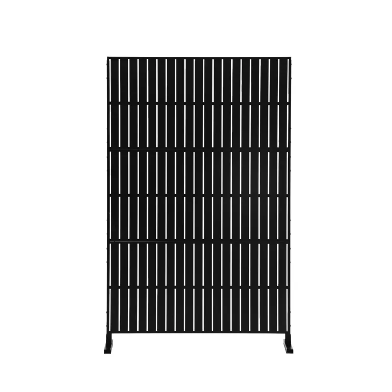 Brenek 6 ft H x 4 ft W Slatted Galvanized Steel Outdoor Privacy Screen - Image 3