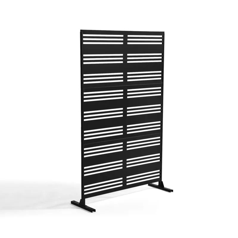 Sorik 6 ft H x 4 ft W Linear Galvanized Steel Outdoor Privacy Screen - Image 4