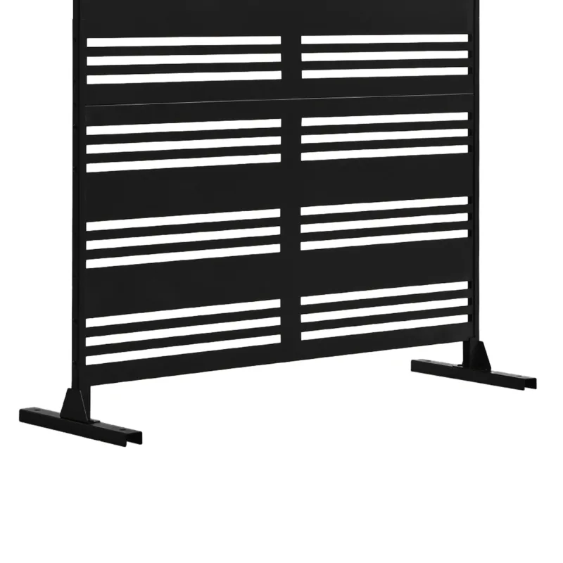 Sorik 6 ft H x 4 ft W Linear Galvanized Steel Outdoor Privacy Screen - Image 6
