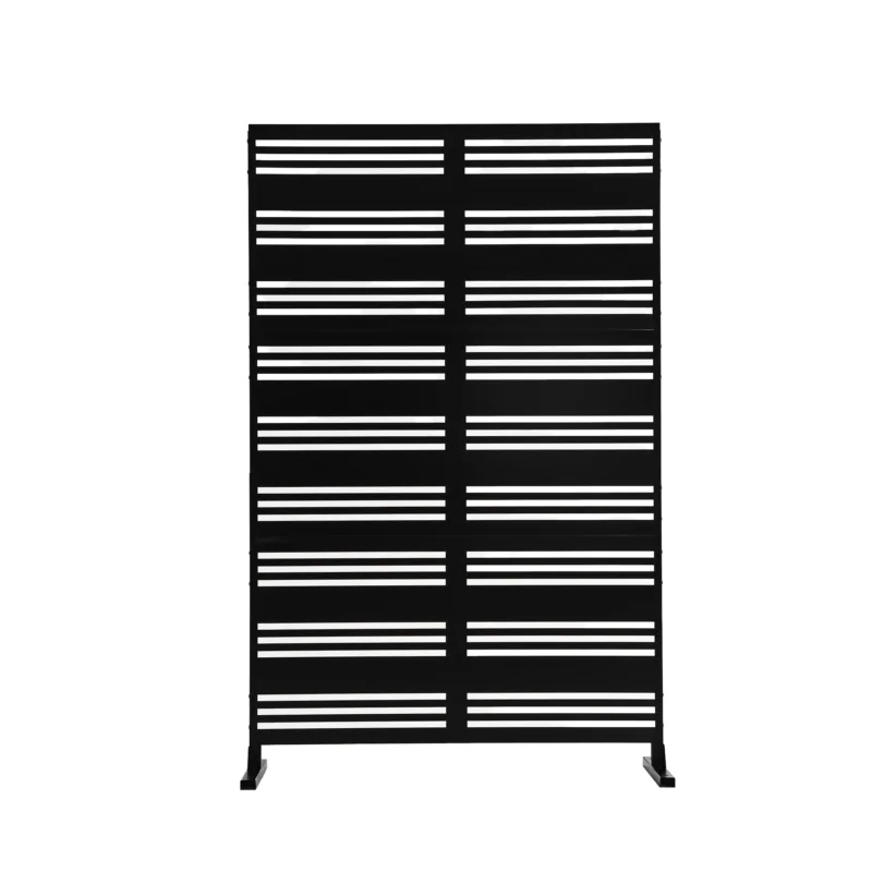 Sorik 6 ft H x 4 ft W Linear Galvanized Steel Outdoor Privacy Screen - Image 3