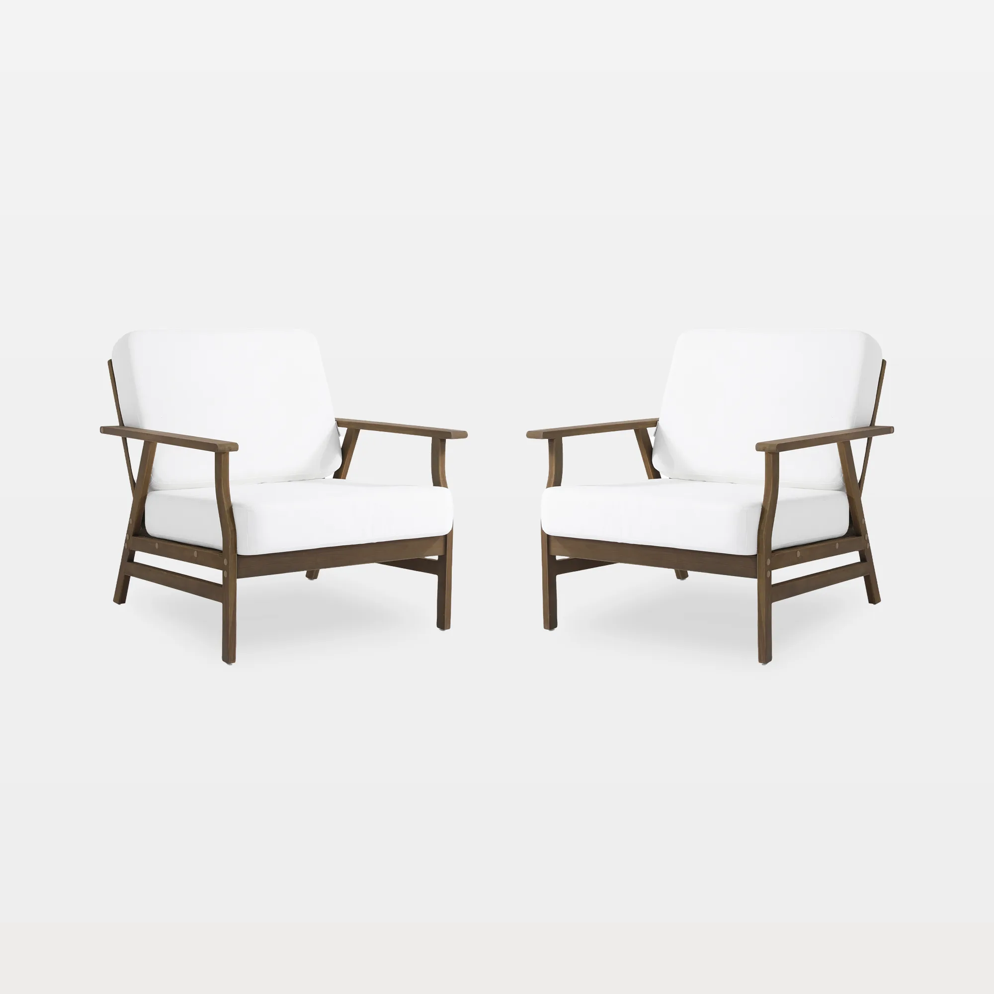 OD0005-BEIGE-CHAIR-2ST-E1-MAIN Vaila Teak Outdoor Patio Armchairs Set of 2 - Image 1