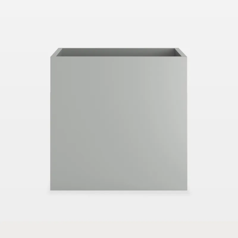 Baird 15"H Modern Cube Galvanized Metal Garden Planter Box